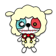 Plush toy Zombie puppy dog sticker #2656961