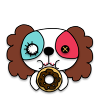 Plush toy Zombie puppy dog sticker #2656963