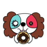 Plush toy Zombie puppy dog sticker #2656963