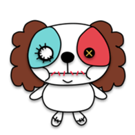 Plush toy Zombie puppy dog sticker #2656964