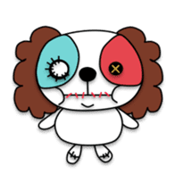 Plush toy Zombie puppy dog sticker #2656964