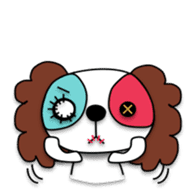 Plush toy Zombie puppy dog sticker #2656965