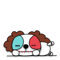 Plush toy Zombie puppy dog sticker #2656966