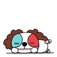 Plush toy Zombie puppy dog sticker #2656966