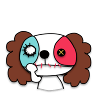 Plush toy Zombie puppy dog sticker #2656968