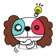 Plush toy Zombie puppy dog sticker #2656969