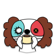 Plush toy Zombie puppy dog sticker #2656970