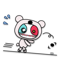 Plush toy Zombie puppy dog sticker #2656972