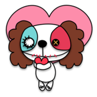 Plush toy Zombie puppy dog sticker #2656973