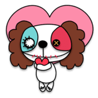 Plush toy Zombie puppy dog sticker #2656973