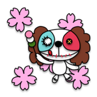 Plush toy Zombie puppy dog sticker #2656975
