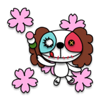 Plush toy Zombie puppy dog sticker #2656975