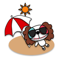 Plush toy Zombie puppy dog sticker #2656976