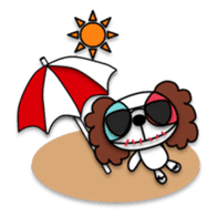 Plush toy Zombie puppy dog sticker #2656976