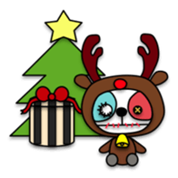 Plush toy Zombie puppy dog sticker #2656978