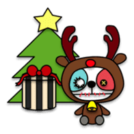 Plush toy Zombie puppy dog sticker #2656978