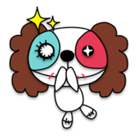 Plush toy Zombie puppy dog sticker #2656979