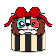 Plush toy Zombie puppy dog sticker #2656981