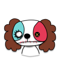 Plush toy Zombie puppy dog sticker #2656983