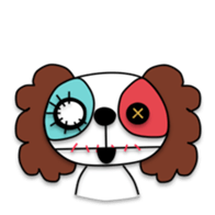 Plush toy Zombie puppy dog sticker #2656984