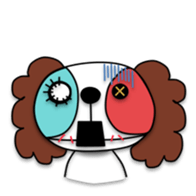 Plush toy Zombie puppy dog sticker #2656985