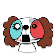 Plush toy Zombie puppy dog sticker #2656985