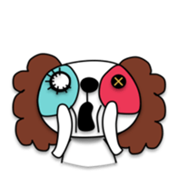 Plush toy Zombie puppy dog sticker #2656986