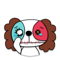 Plush toy Zombie puppy dog sticker #2656987