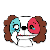 Plush toy Zombie puppy dog sticker #2656987