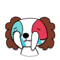 Plush toy Zombie puppy dog sticker #2656988