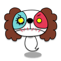 Plush toy Zombie puppy dog sticker #2656990