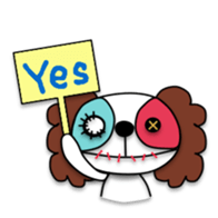 Plush toy Zombie puppy dog sticker #2656991