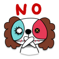 Plush toy Zombie puppy dog sticker #2656992