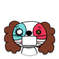 Plush toy Zombie puppy dog sticker #2656993