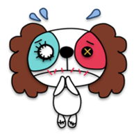 Plush toy Zombie puppy dog sticker #2656994