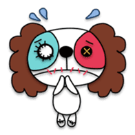 Plush toy Zombie puppy dog sticker #2656994
