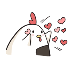 Rice ball of the chicken sticker #2657211