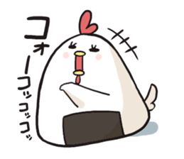 Rice ball of the chicken sticker #2657214