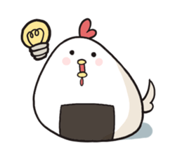 Rice ball of the chicken sticker #2657231