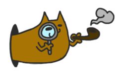 Cat from the hole sticker #2657486