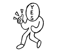 Blooded yes-man,melancholy man sometimes sticker #2658526