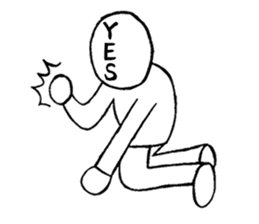 Blooded yes-man,melancholy man sometimes sticker #2658527