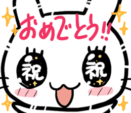 The bitter & the sweet of life catrabbit sticker #2659684