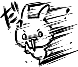 The bitter & the sweet of life catrabbit sticker #2659692