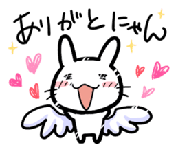 The bitter & the sweet of life catrabbit sticker #2659694