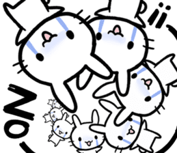 The bitter & the sweet of life catrabbit sticker #2659707