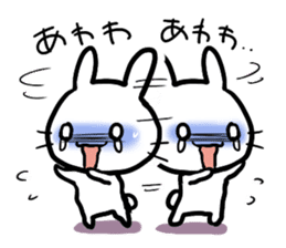 The bitter & the sweet of life catrabbit sticker #2659708