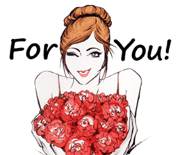 flirty xoxo girl sticker #2660278