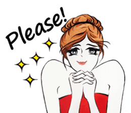 flirty xoxo girl sticker #2660280