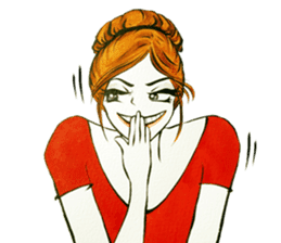 flirty xoxo girl sticker #2660286